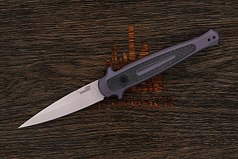 Автоматический складной нож Kershaw Launch 8, сталь CPM154, рукоять алюминий/карбон черно-серый