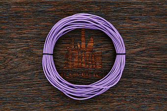 Кожаный шнурок 2мм (фиолетовый), кратно 1м