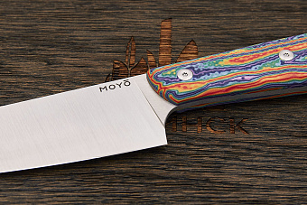 Нож кухонный MOYO Премьер малый шеф 165мм, сталь AR-RPM9, рукоять crazyfiber Т1