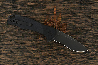 Нож складной QSP Raven, клинок 86мм, сталь D2 BW, рукоять G10 чёрный