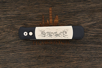 Автоматический складной нож Pro-Tech 930-DM #1 of 40, сталь дамаск, рукоять алюминий/элфорин