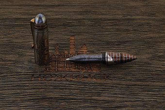 Авторская титановая ручка Дмитрия Стрельцова «Цеппелин. Bad Teddy за решеткой»