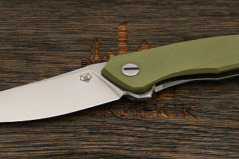 Складной нож Shirogorov knives Quantium Ursus, сталь Cromax PM, рукоять G10 оливковый