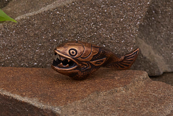 Бусина на темляк «Ископаемая рыба»