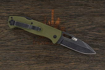 Нож складной Kizlyar Supreme Ute, клинок 85мм, сталь 440C, рукоять G10 зелёный