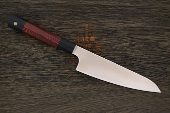 Нож кухонный Xin шеф 175мм, сталь 304Cu, рукоять G-10 черно-красный