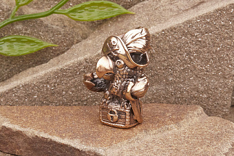 Бусина на темляк Попугай от мастерской Крымская бронза