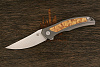 Складной нож Shirogorov knives Quantum Ursus, сталь Cromax PM, рукоять титан/к.береза - фото №1