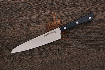 Нож кухонный Samura универсальный 150мм, сталь AUS-8, рукоять пластик черный