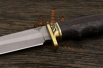 Разделочный нож Игоря Пампуха Модель 083, клинок 120мм, булат легированный, рукоять стаб. дерево