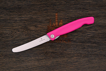 Складной кухонный нож Victorinox 105мм, сталь Dauphinox, рукоять PP розовый