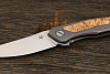 Складной нож Shirogorov knives Quantum Ursus, сталь Cromax PM, рукоять титан/к.береза - фото №5