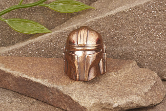 Бусина на темляк Шлем Мандалорец от мастерской Крымская бронза
