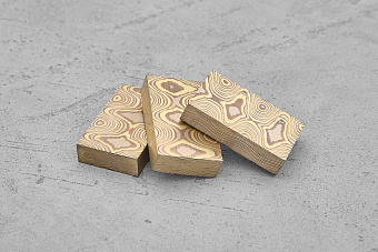 Мокуме ступени, брусок 36x22x8,0мм, 58г