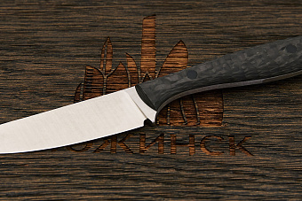 Нож EDC Владимира Толкачева, клинок 75мм, сталь X105, рукоять карбон черный