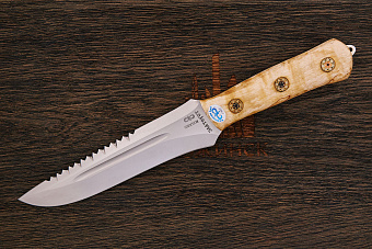 Нож туристический АиР Ирбис, клинок 160мм, сталь 100Х13М, рукоять карельская береза