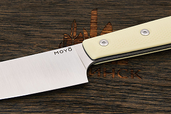 Нож кухонный MOYO Геликон шеф 180мм, сталь AR-RPM9, рукоять G10-extra слоновая кость
