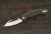 Нож складной QSP Snipe, клинок 90мм, сталь D2, рукоять G10 оливковый - фото №1
