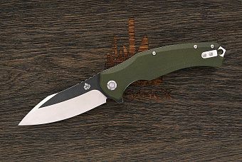 Нож складной QSP Snipe, клинок 90мм, сталь D2, рукоять G10 оливковый
