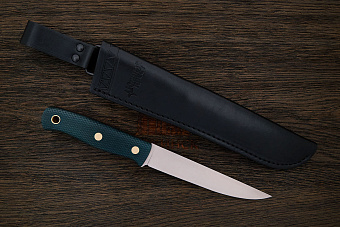 Нож рыбацкий Южный крест Рыбацкий-L, клинок 145мм, сталь N690Co, рукоять текстолит изумруд