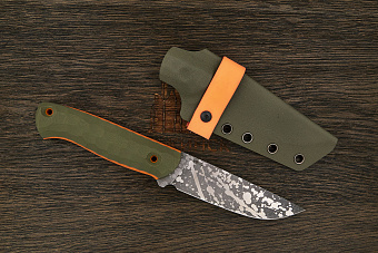 Нож туристический Lizard knives, клинок 115мм, сталь VG-10, рукоять G-10 оливковый