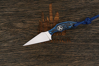 Нож EDC Владимира Толкачева, клинок 55мм, сталь Elmax, рукоять карбон черно-синий