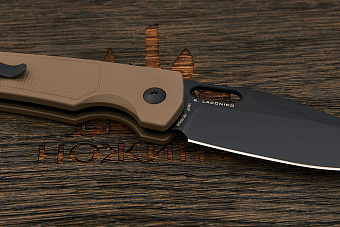 Нож складной Artisan Revel, клинок 90мм, сталь AR-RPM9, рукоять FRN коричневый