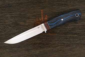 Нож разделочный Геннадия Дедюхина Универсал, клинок 132мм, сталь N690, рукоять микарта черно-синий