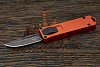 Автоматический складной нож Böker USB OTF, сталь D2, рукоять алюминий оранжевый - фото №4