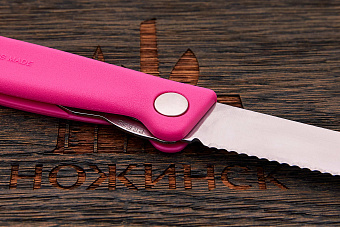 Складной кухонный нож Victorinox 105мм, сталь Dauphinox, рукоять PP розовый