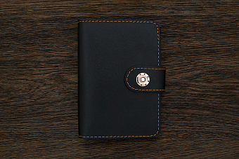 Обложка для паспорта и автодокументов с ножом черная