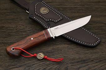 Нож туристический Геннадия Дедюхина Воркер-L, клинок 132мм, сталь M398, рукоять ironwood Т2