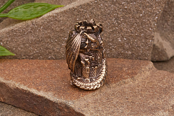 Бусина на темляк Дракон Смауг от мастерской Крымская бронза