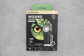 Фонарь Armytek Wizard C2 Pro MAX Magnet USB, 4000 люмен, холодный свет