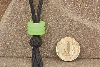 Бусина на темляк №2 зеленая