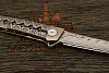 Складной нож Dr. Tech Katana Fold Pro, сталь дамаск/VG-10, рукоять титан - фото №4
