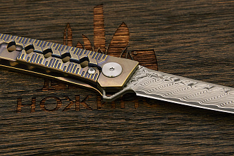 Складной нож Dr. Tech Katana Fold Pro, сталь дамаск/VG-10, рукоять титан