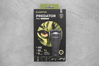 Фонарь Armytek Predator Pro Magnet USB, 1400 люмен, тёплый свет