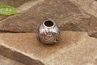 Бусина на темляк «Лаки Дамаск» титан бронза