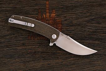 Нож складной Artisan Arroyo, клинок 85мм, сталь AR-RPM9, рукоять микарта