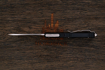 Автоматический складной нож Microtech Ultratech T/E, сталь M390, рукоять алюминий черный