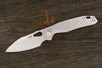 Нож складной CJRB Frack, клинок 99мм, сталь AR-RPM9, рукоять сталь текстура