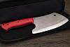 Топорик кухонный Мастерской Тать 190мм, сталь 50Х14МФ, G-10 красный - фото №4