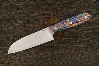 Нож кухонный MOYO Премьер сантоку 150мм, сталь AR-RPM9, рукоять crazyfiber Т1