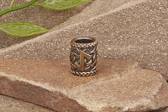 Бусина на темляк Руна Эйваз от мастерской Крымская бронза