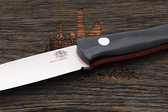 Нож туристический Beaver knife GranTourismo, клинок 105мм, сталь Х12МФ, рукоять микарта чёрная-К