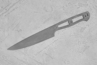 Заготовка для ножа, сталь M390 2,6мм. Модель "Аппарель НУ145" с клинком 145мм, ТО 62-63HRC