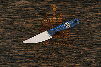 Нож EDC Владимира Толкачева, клинок 54мм, сталь CPM S35VN, рукоять карбон черно-синий