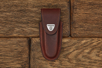 Чехол на ремень кожаный коричневый, модель 0538