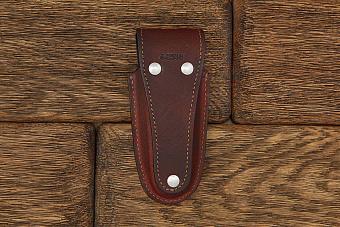 Чехол на ремень кожаный коричневый, модель 0538